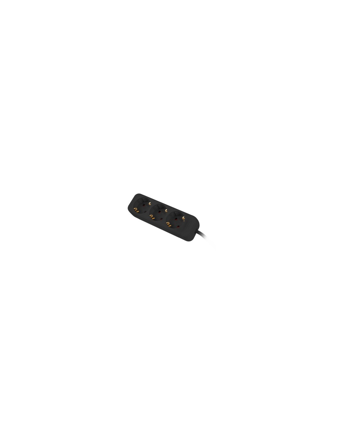 Lanberg PS0-03F-0150-BK base múltiple 1,5 m 3 salidas AC Interior Negro