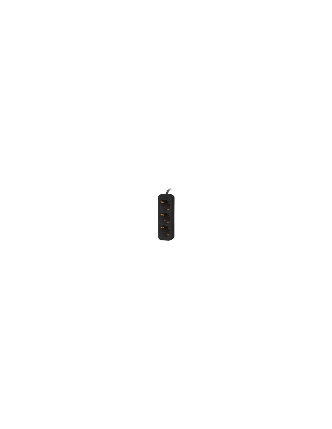 Lanberg PS0-03F-0150-BK base múltiple 1,5 m 3 salidas AC Interior Negro