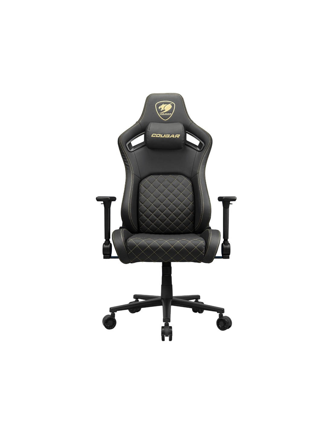 COUGAR Gaming CGR-DFL-GLB Silla para videojuegos de PC Asiento acolchado tapizado Negro, Oro