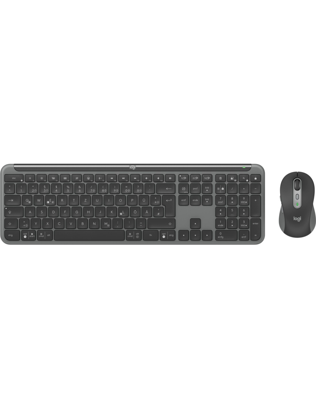 Logitech MK950 Signature for Business teclado Ratón incluido Oficina RF Wireless + Bluetooth QWERTZ Alemán Grafito