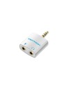 Vention Adaptador Audio BDBW0/ Jack 3.5 Macho - 2x Jack 3.5 Hembra/ Blanco