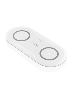 AISENS Cargador Inalambrico USB-C 15W 2 en 1 Para Movil Auriculares, Blanco