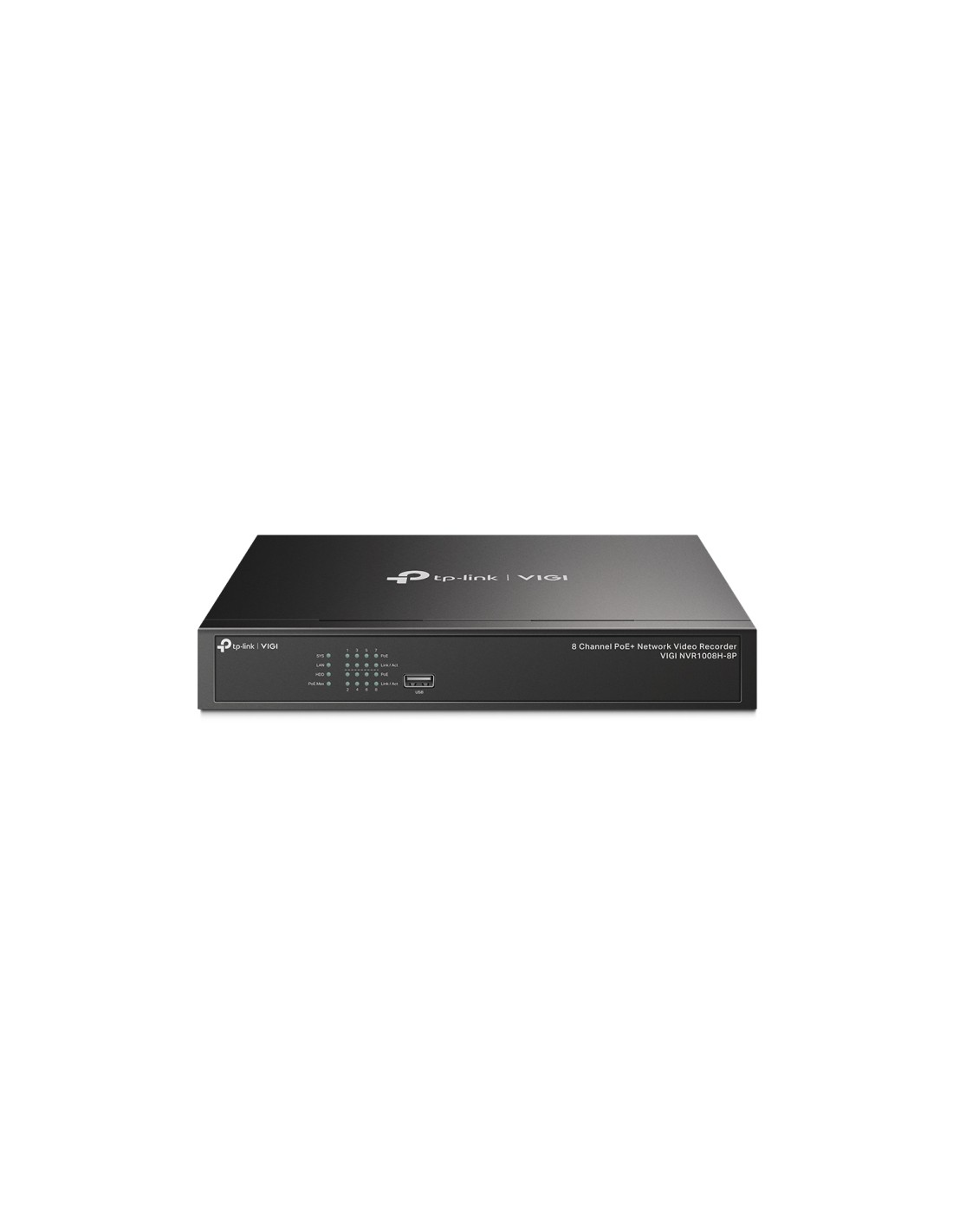 TP-Link VIGI NVR1008H-8P Grabadore de vÍ­deo en red (NVR) Negro