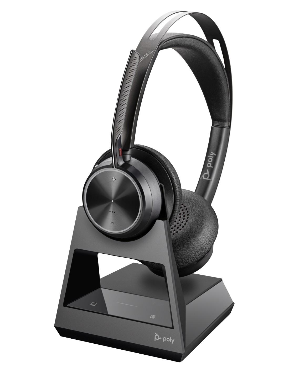 POLY Auricular estéreo VFOCUS2 con USB-A y Bluetooth