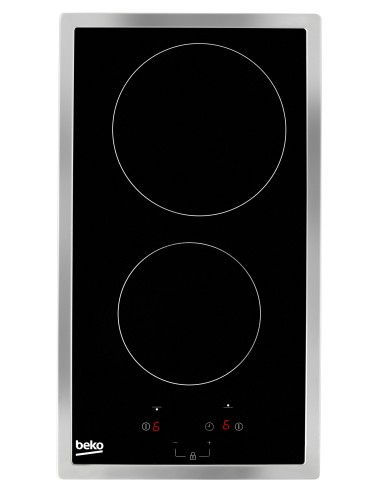 Beko HDMC32400TX hobs Acero inoxidable Integrado 30 cm Cerámico 2 zona(s)