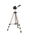 Hama | Trípode Star 75, para cámara de fotos, conexión 6.4mm, altura ajustable hasta 125 cm, Color Beige