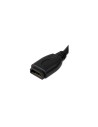 StarTech.com Cable de 15cm de Extensión Alargador HDMI 2.0 de Alta Velocidad - Extensor de Puertos - 4K de 60Hz - Negro