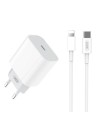 CARGADOR DE CORRIENTE 20W TIPO C + CABLE LIGHTNING XO