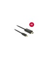Delock 85258 Adaptador de cable video usb tipo-c macho a hdmi macho 1m negro