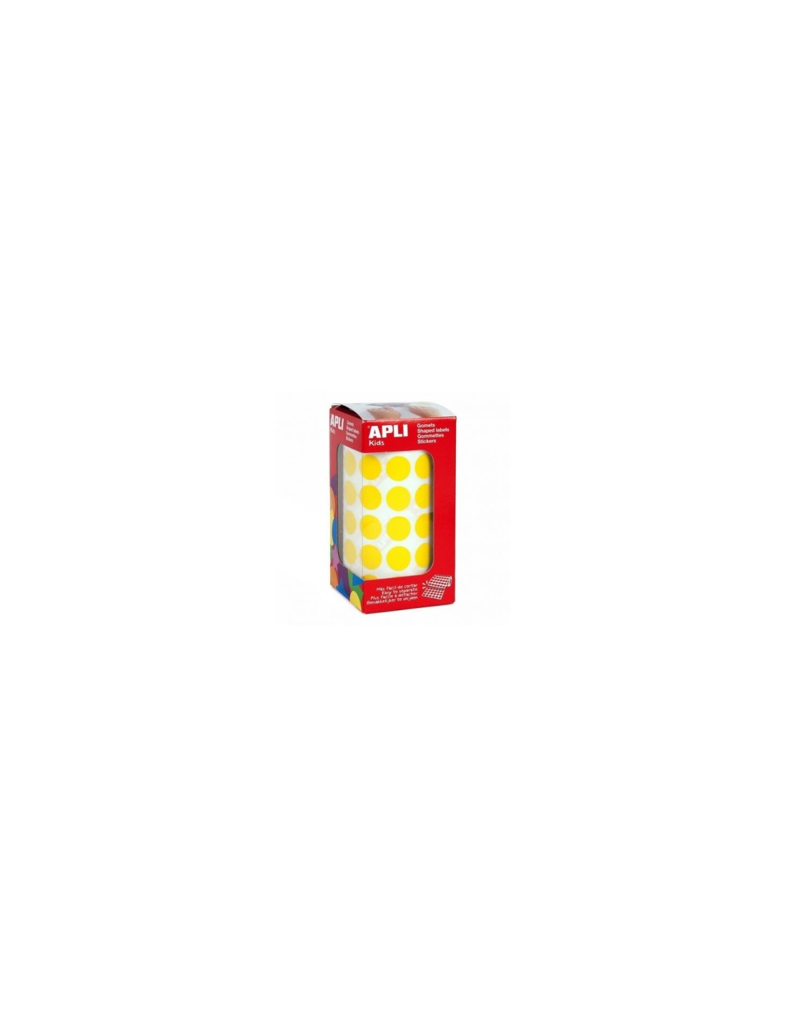 GOMETS CIRCULARES COLOR AMARILLO EN ESTUCHE APLI 2832 UNIDADES 04855