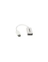 StarTech.com Cable Adaptador Micro USB B macho a USB A hembra OTG de 12cm - blanco