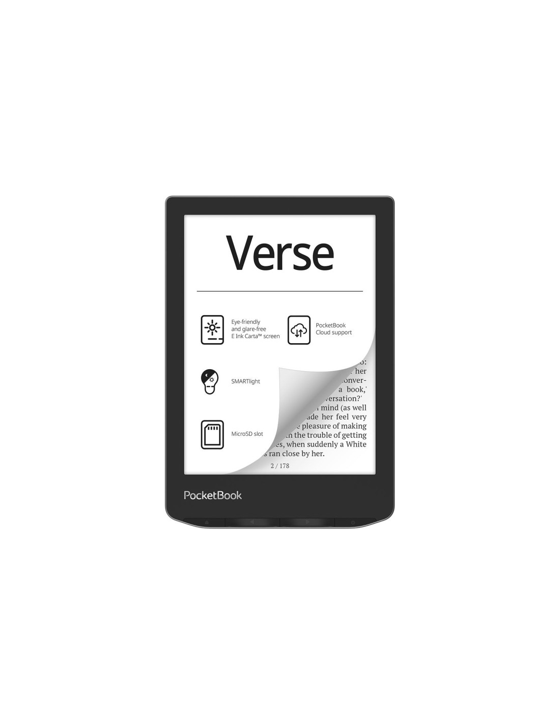 PocketBook Verse lectore de e-book 8 GB Wifi Negro, Plata