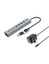Conceptronic HUBBIES20GP hub de interfaz USB 3.2 Gen 1 (3.1 Gen 1) Type-C 5000 Mbit/s Gris