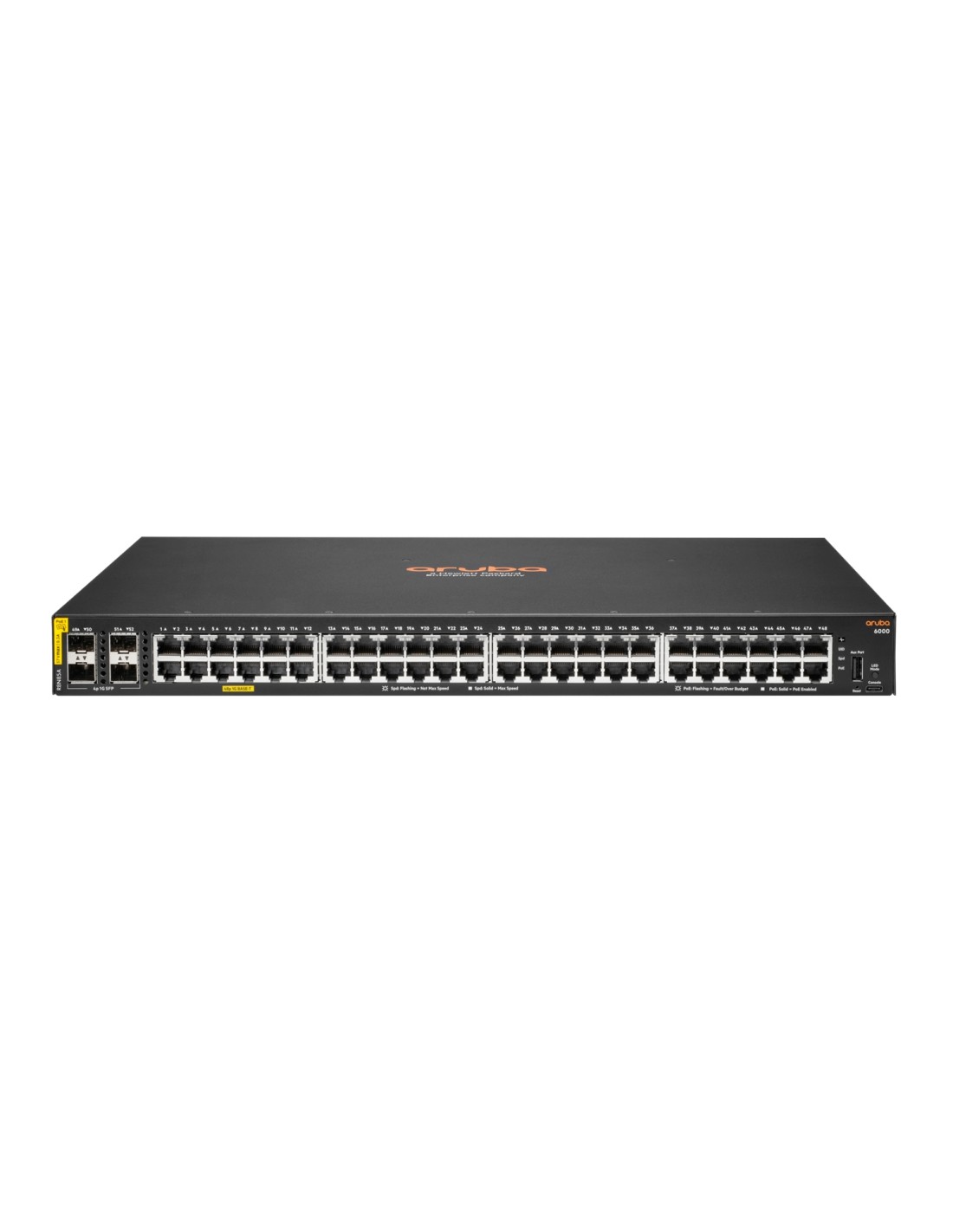 Hewlett Packard Enterprise Aruba 6000 Gestionado L3 Gigabit Ethernet 10/100/1000 EnergÍ­a sobre Ethernet (PoE) 1U