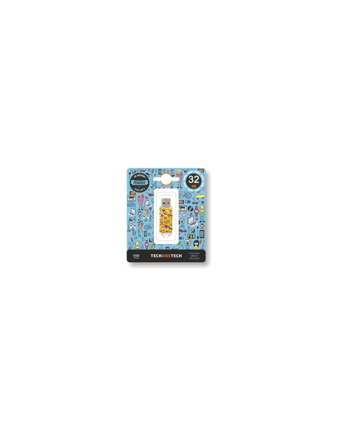 MEMORIA USB 2.0 TECH ONE TECH EMOJIS 32GB TEC4501-32