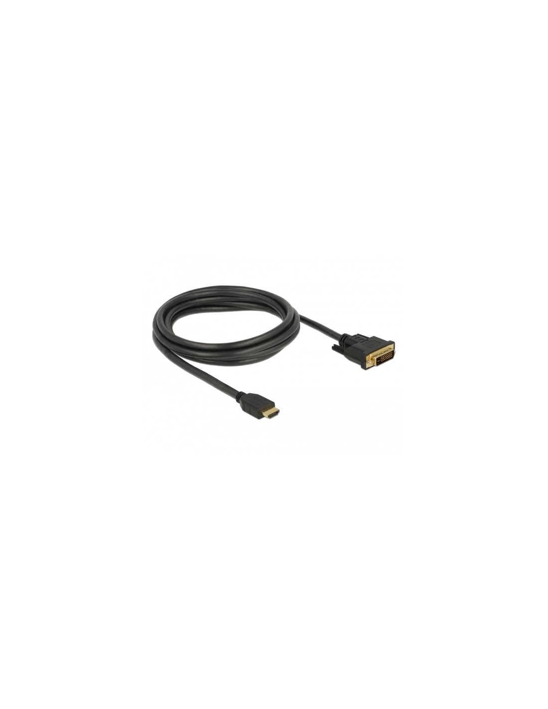 DeLOCK Adaptador de cable de vÍ­deo HDMI tipo A (Estándar), DVI 2 m Negro