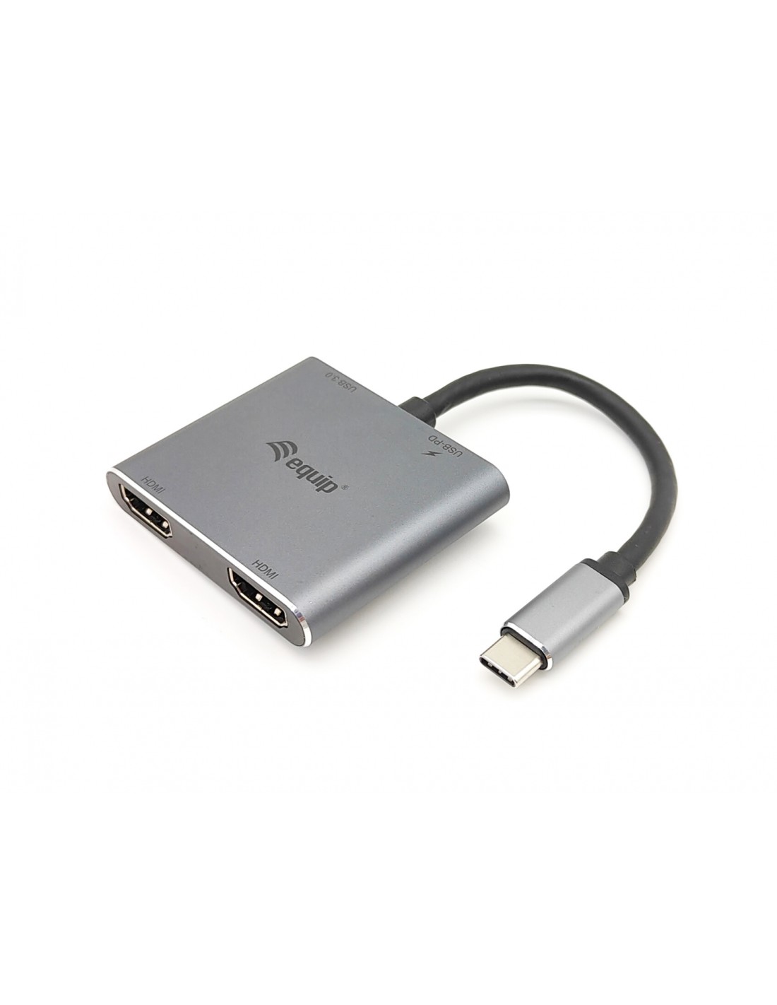 Equip HUB de interfaz USB 3.2 Gen 1 (3.1 Gen 1) Type-C 5000 Mbit/s Plata