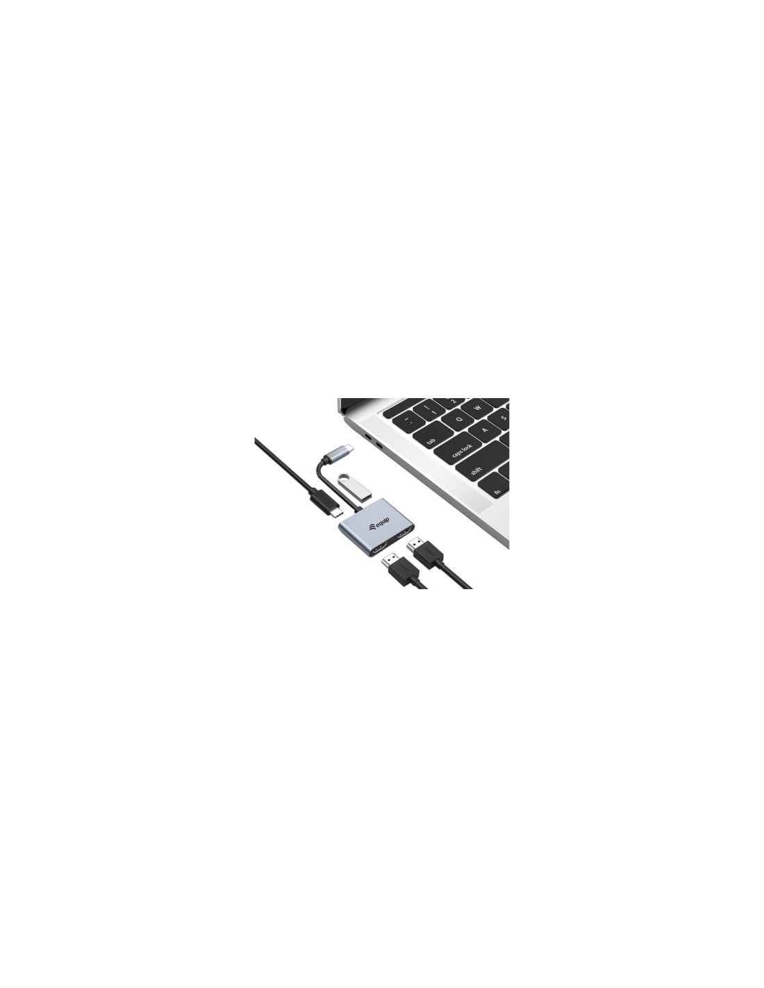 Equip HUB de interfaz USB 3.2 Gen 1 (3.1 Gen 1) Type-C 5000 Mbit/s Plata