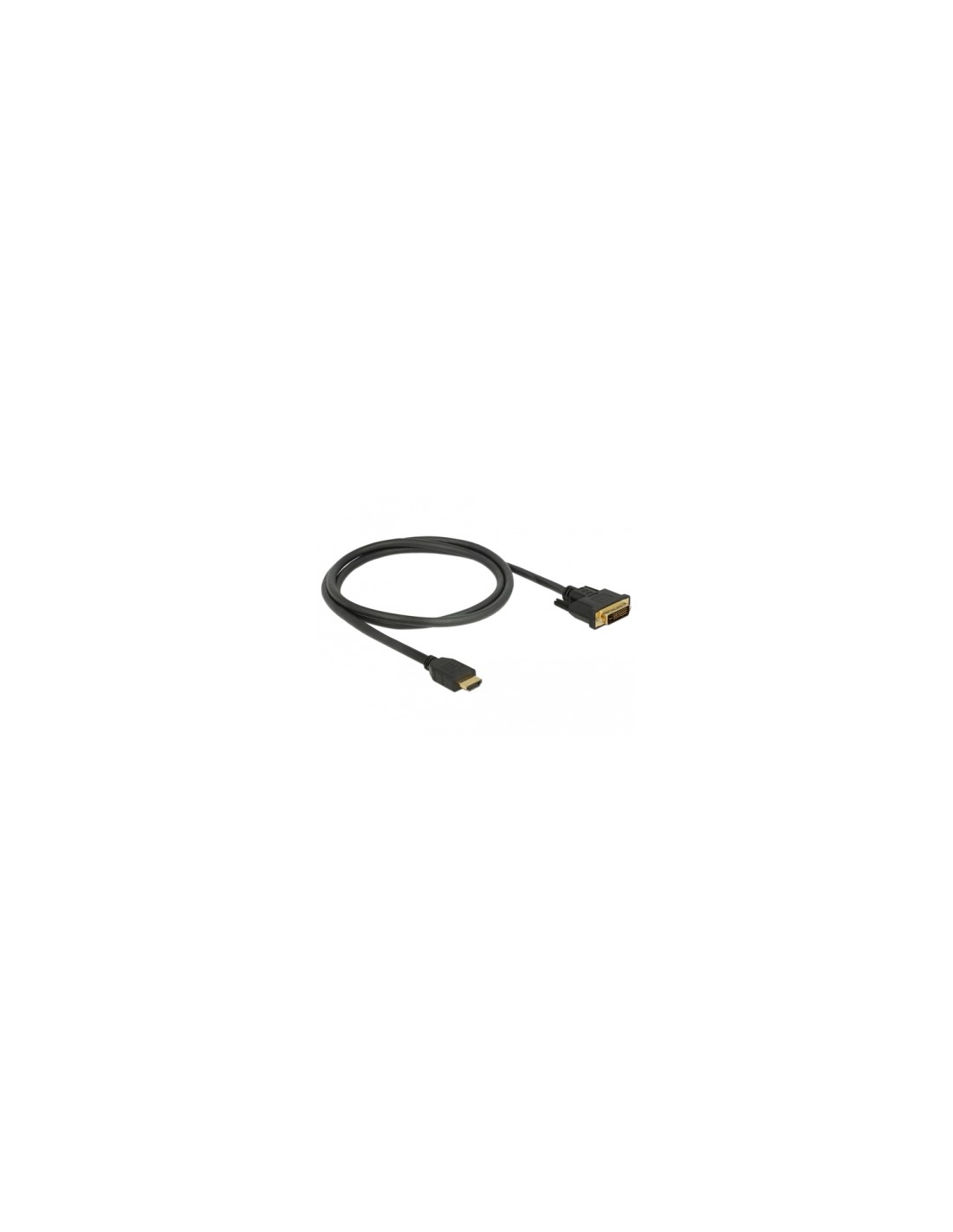 DeLOCK 85652 adaptador de cable de vÍ­deo 1 m HDMI tipo A (Estándar) DVI Negro