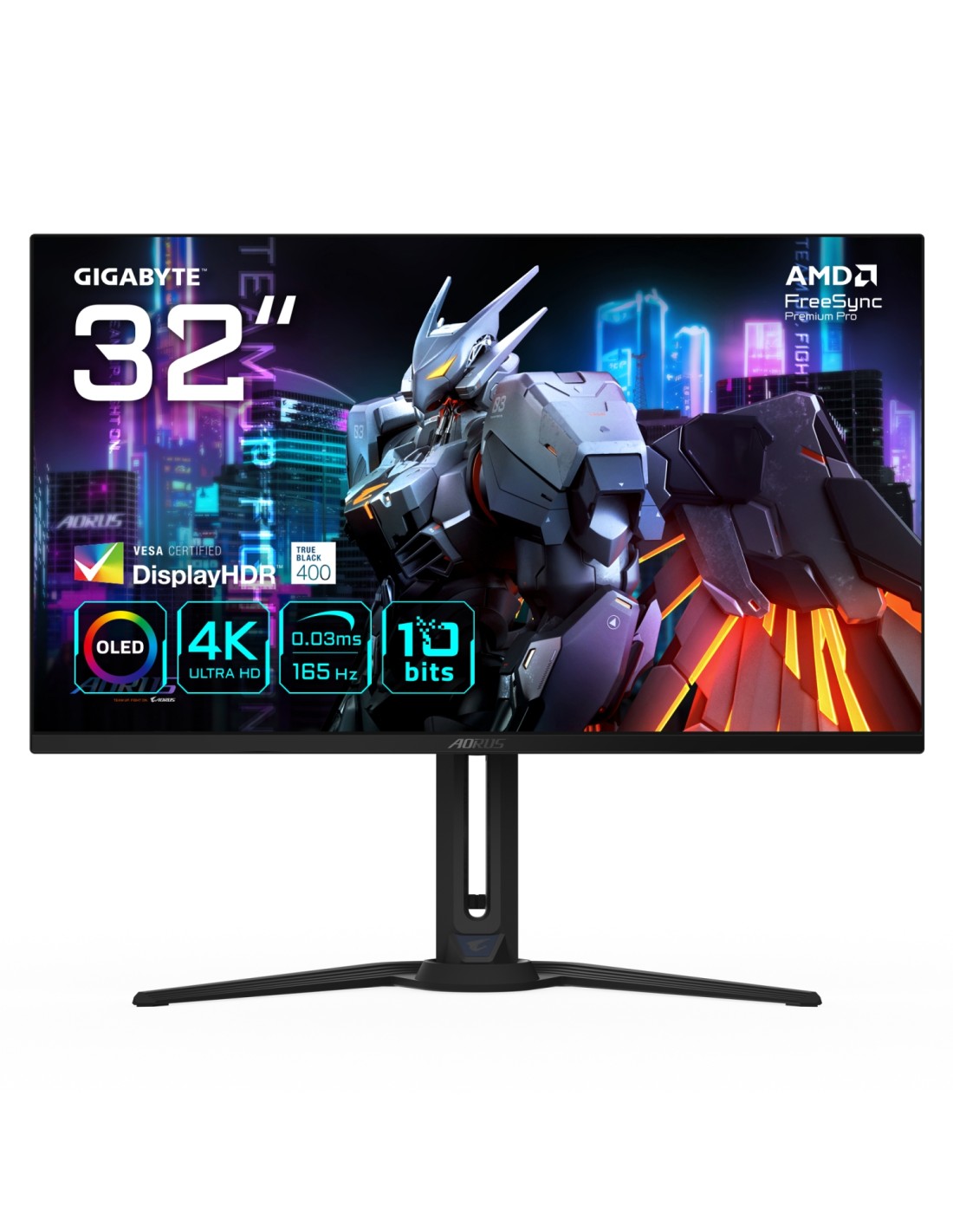 GIGABYTE AORUS FO32U 31,5? Monitor de juegos UHD - 3840 x 2160 (UHD), 165Hz, 0,03ms, 250 cd/m², FreeSync Premium Pro, DisplayHDR
