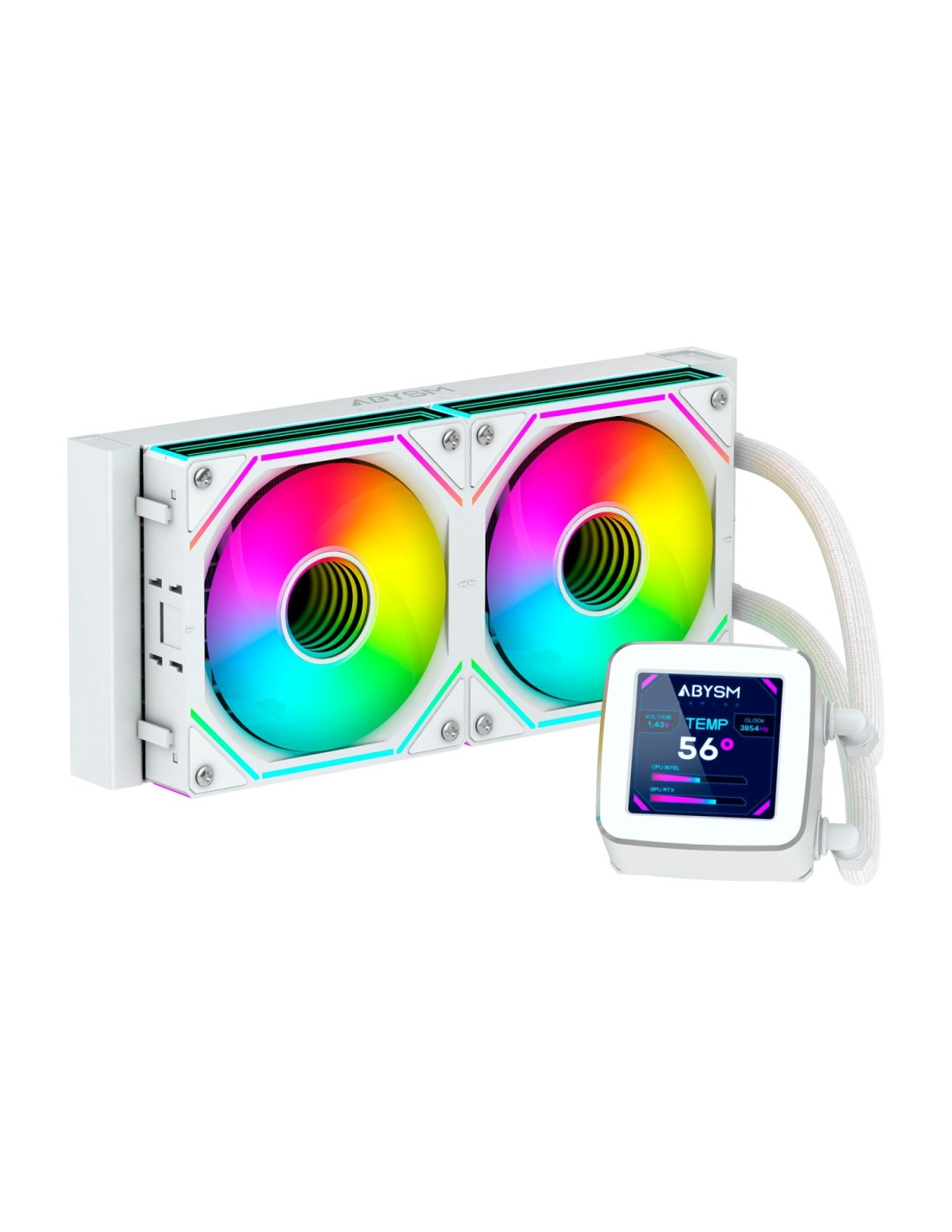 ABYSM AB324012 sistema de refrigeración para ordenador Procesador Sistema de refrigeración líquida todo en uno 12 cm Blanco 1 pi