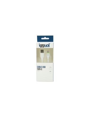 iggual Cable USB A/USB C 1 m Blanco