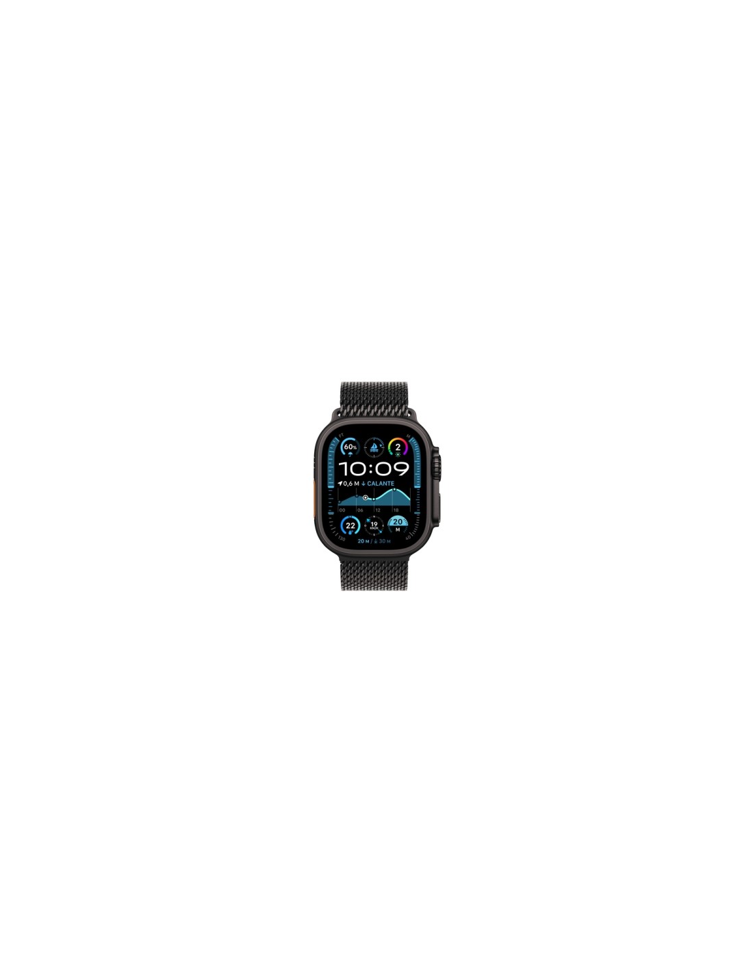 Apple Watch Ultra 2 OLED 49 mm Digital 410 x 502 Pixeles Pantalla táctil 4G Negro Wifi GPS (satélite)