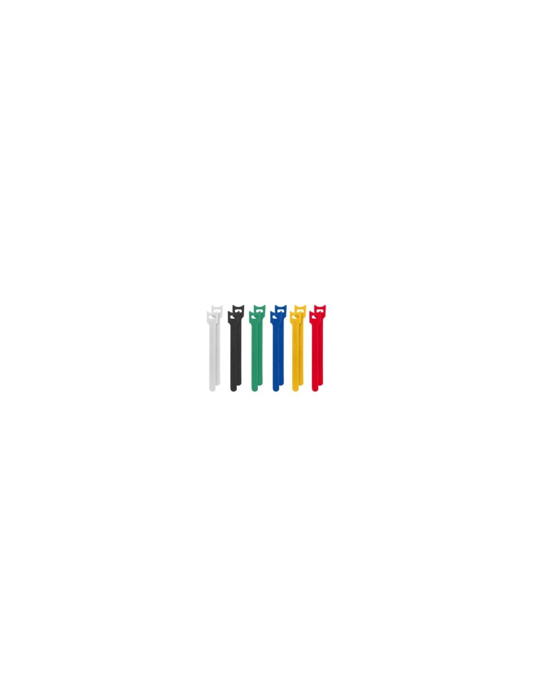 PAQUETE DE 12 TIRAS DE VELCRO LANBERG PARA ORGANIZAR CABLES 12MMX15CM COLORES SURTIDOS ORG01-MT150-MC6