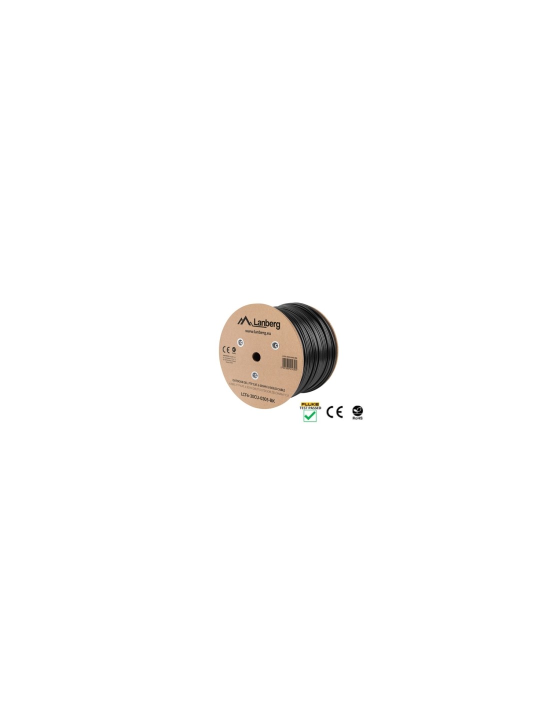 Lanberg LCF6-30CU-0305-BK cable de red Negro 305 m Cat6