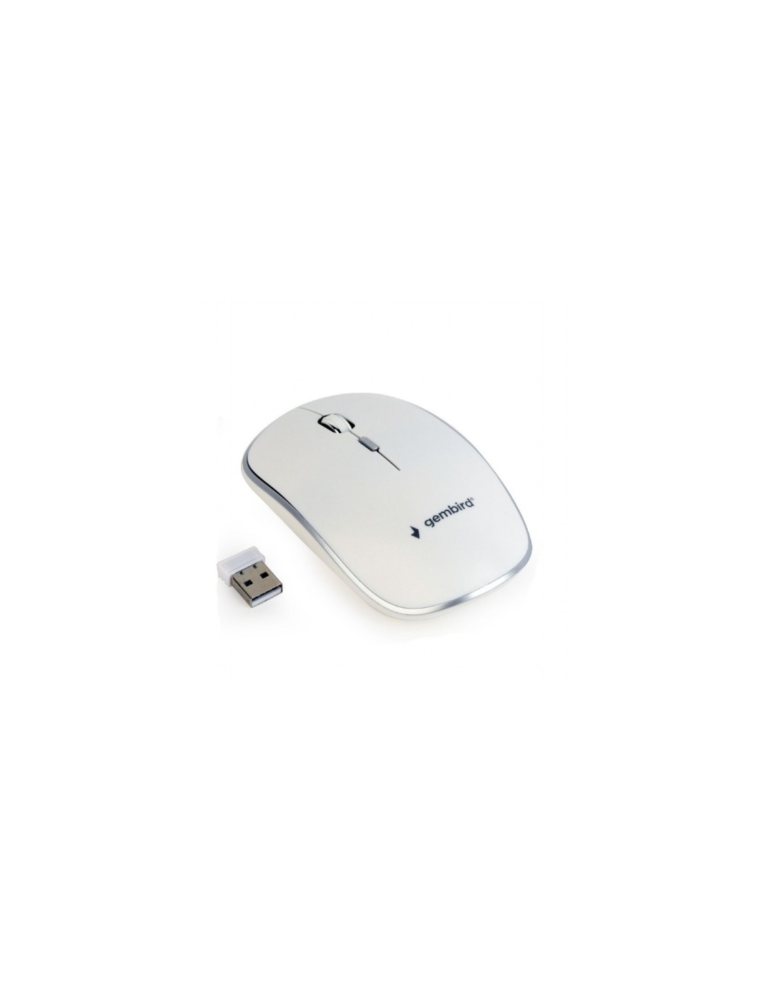Gembird MUSW-4B-01-W ratón Ambidextro RF inalámbrico Í?ptico 1600 DPI