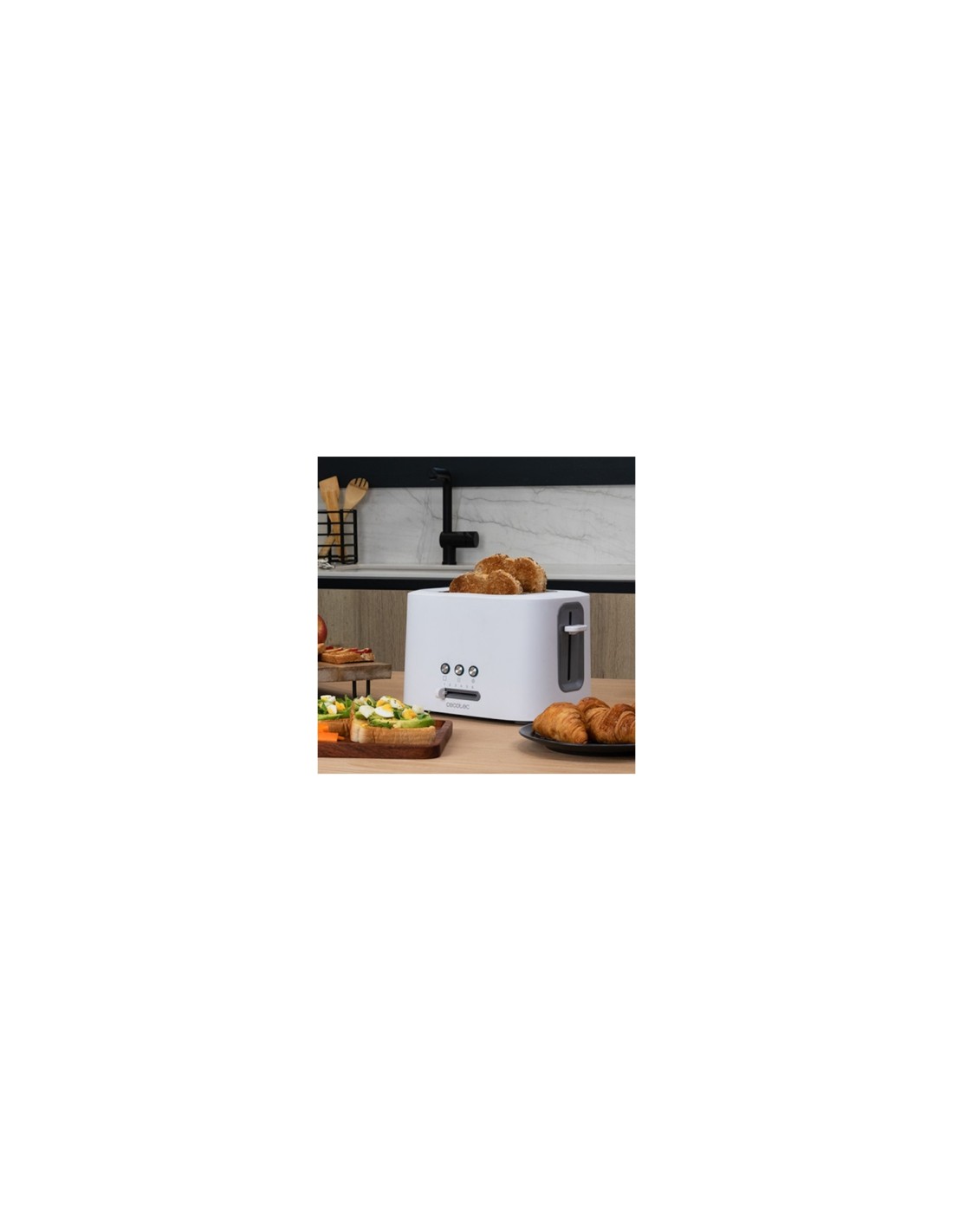 Cecotec TOAST&TASTE 9000 DOUBLE WHITE 2 rebanada(s) 980 W Blanco