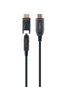 Gembird CCBP-HDMID-AOC-50M cable HDMI HDMI tipo D (Micro) HDMI tipo A (Estándar) Negro