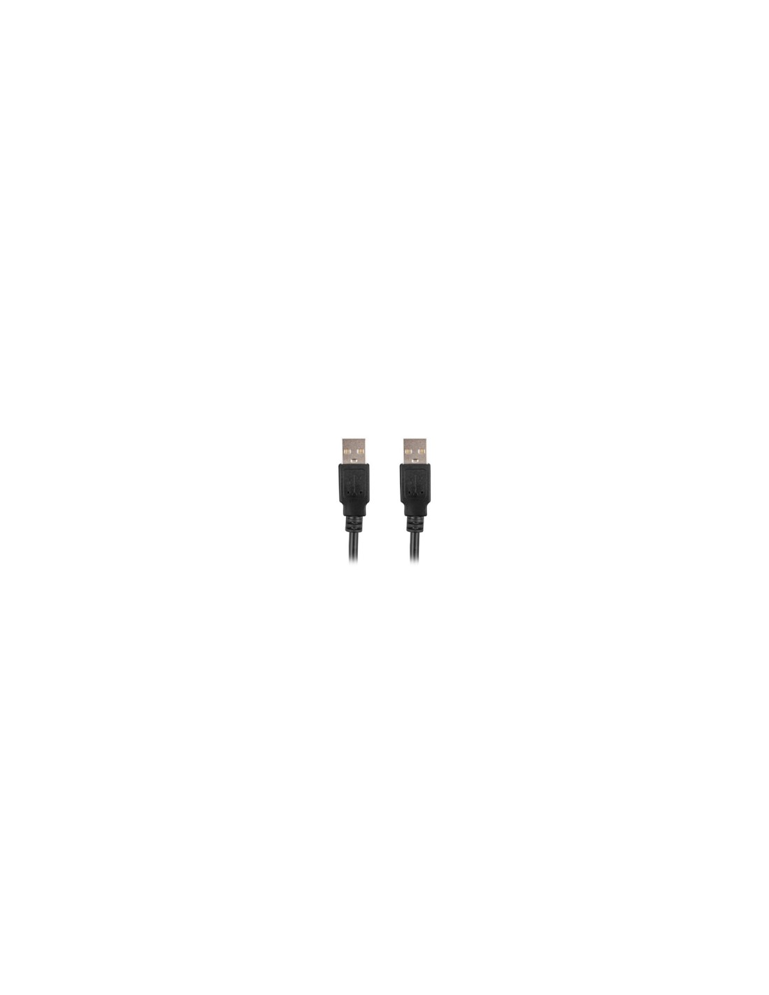 Lanberg CA-USBA-20CU-0005-BK cable USB 0,5 m USB 2.0 Negro