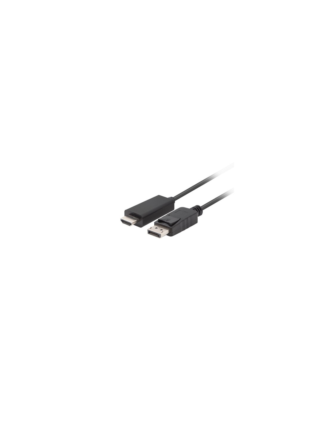 Lanberg CA-DPHD-11CC-0018-BK cambiador de género para cable DisplayPort HDMI Negro