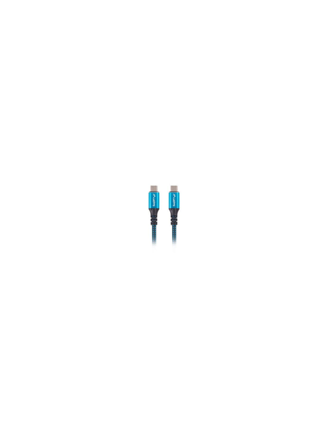 Lanberg CA-CMCM-45CU-0005-BK cable USB 0,5 m USB4 Gen 2x2 USB C Negro, Azul