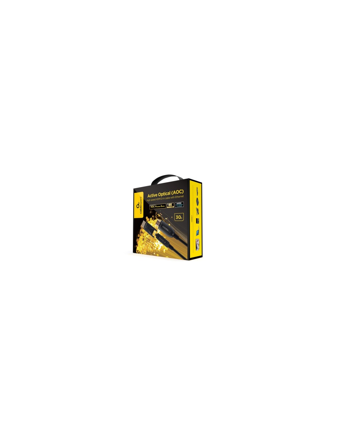 Gembird CCBP-HDMID-AOC-30M cable HDMI HDMI tipo A (Estándar) HDMI tipo D (Micro) Negro