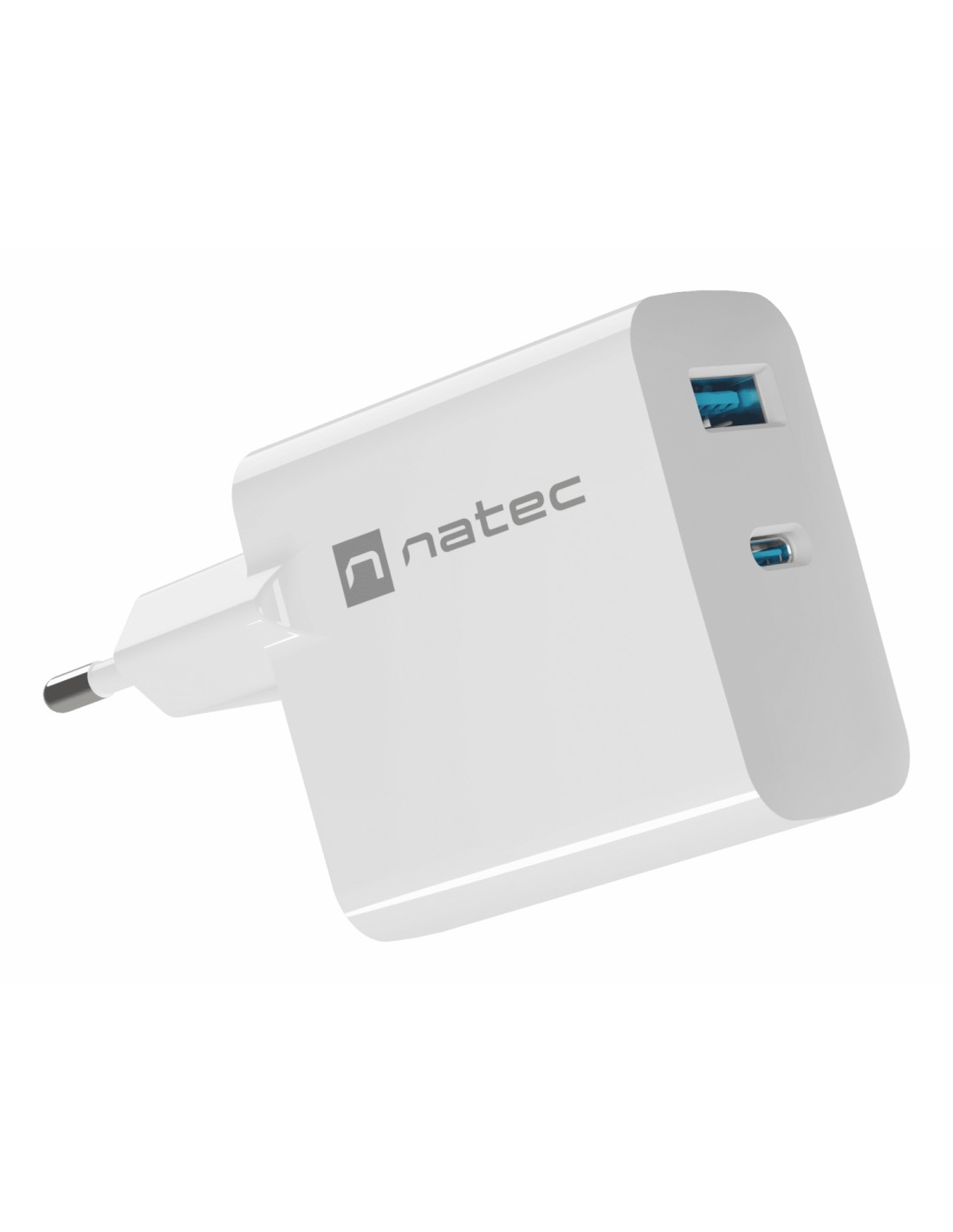 NATEC NUC-2142 cargador de dispositivo móvil Universal Blanco Corriente alterna Carga rápida Interior