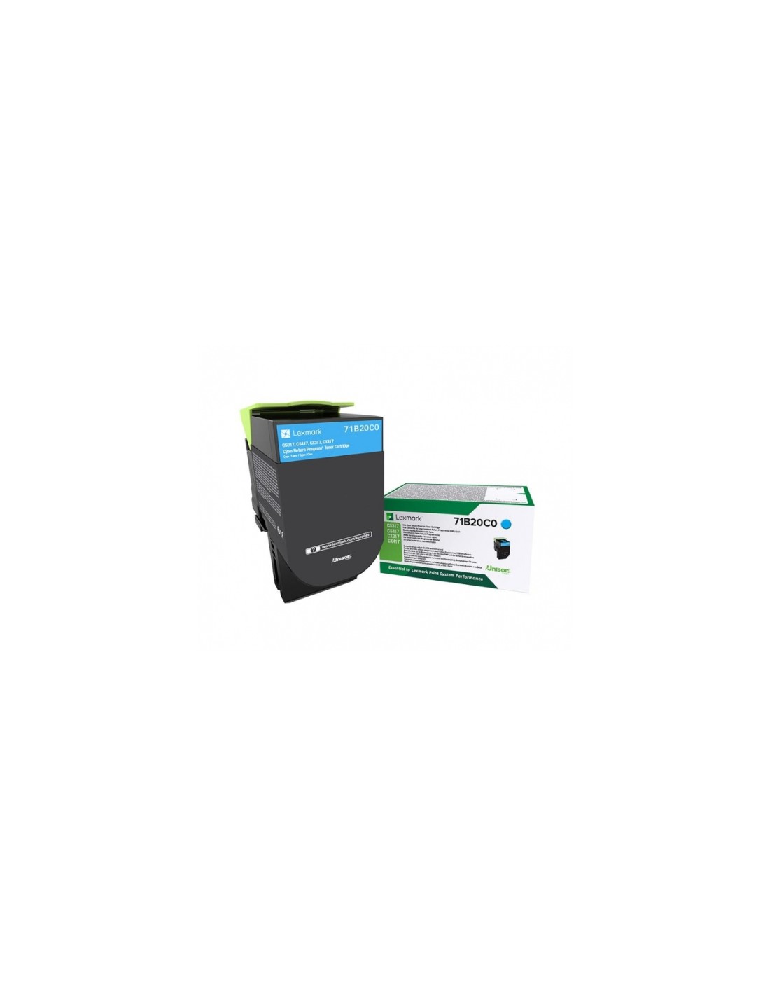 Lexmark 71B20C0 cartucho de tóner 1 pieza Original Cian