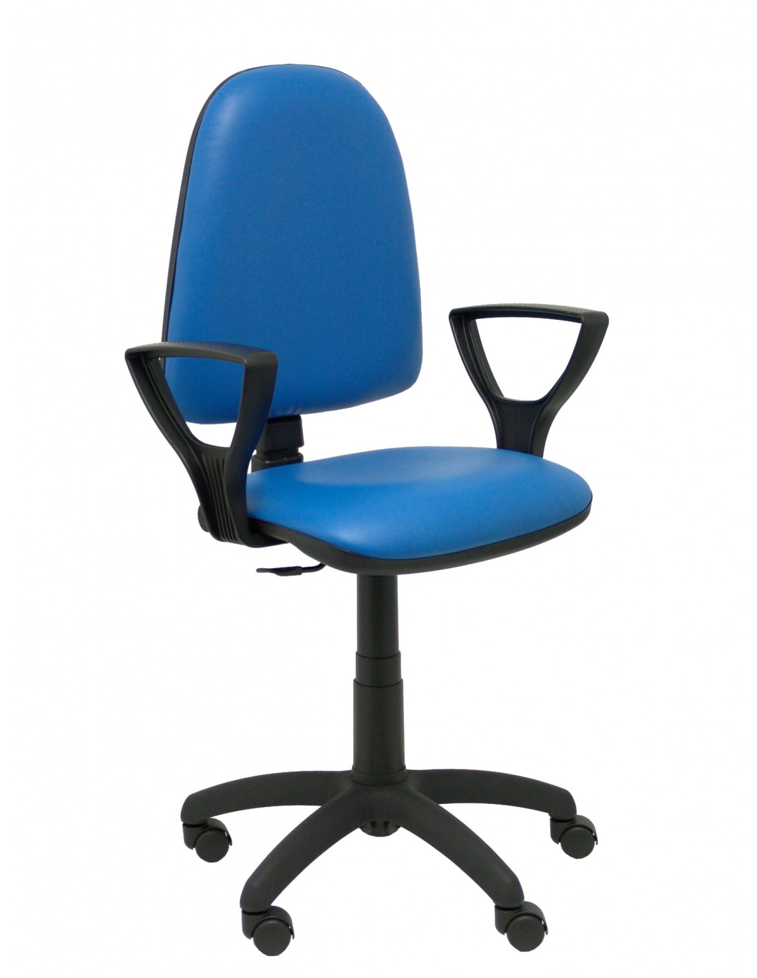 Piqueras y Crespo Silla Ayna similpiel azul con brazos