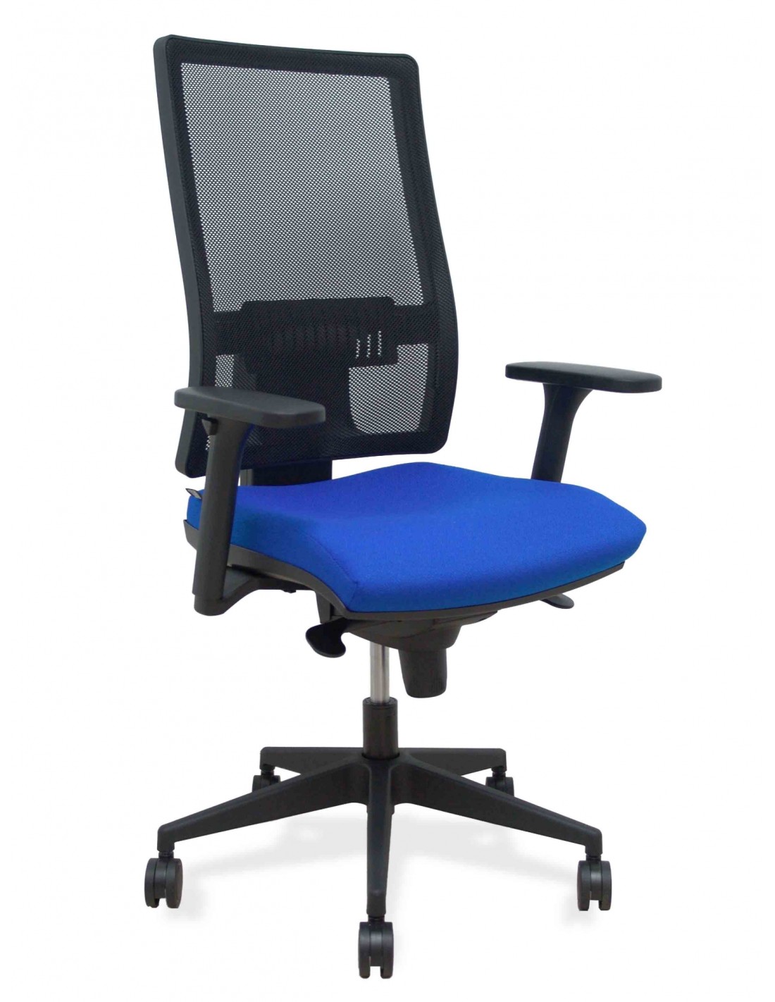 Piqueras y Crespo Silla Horna sincro resp. malla negro asto. bali azul brazos 3D ruedas 65mm