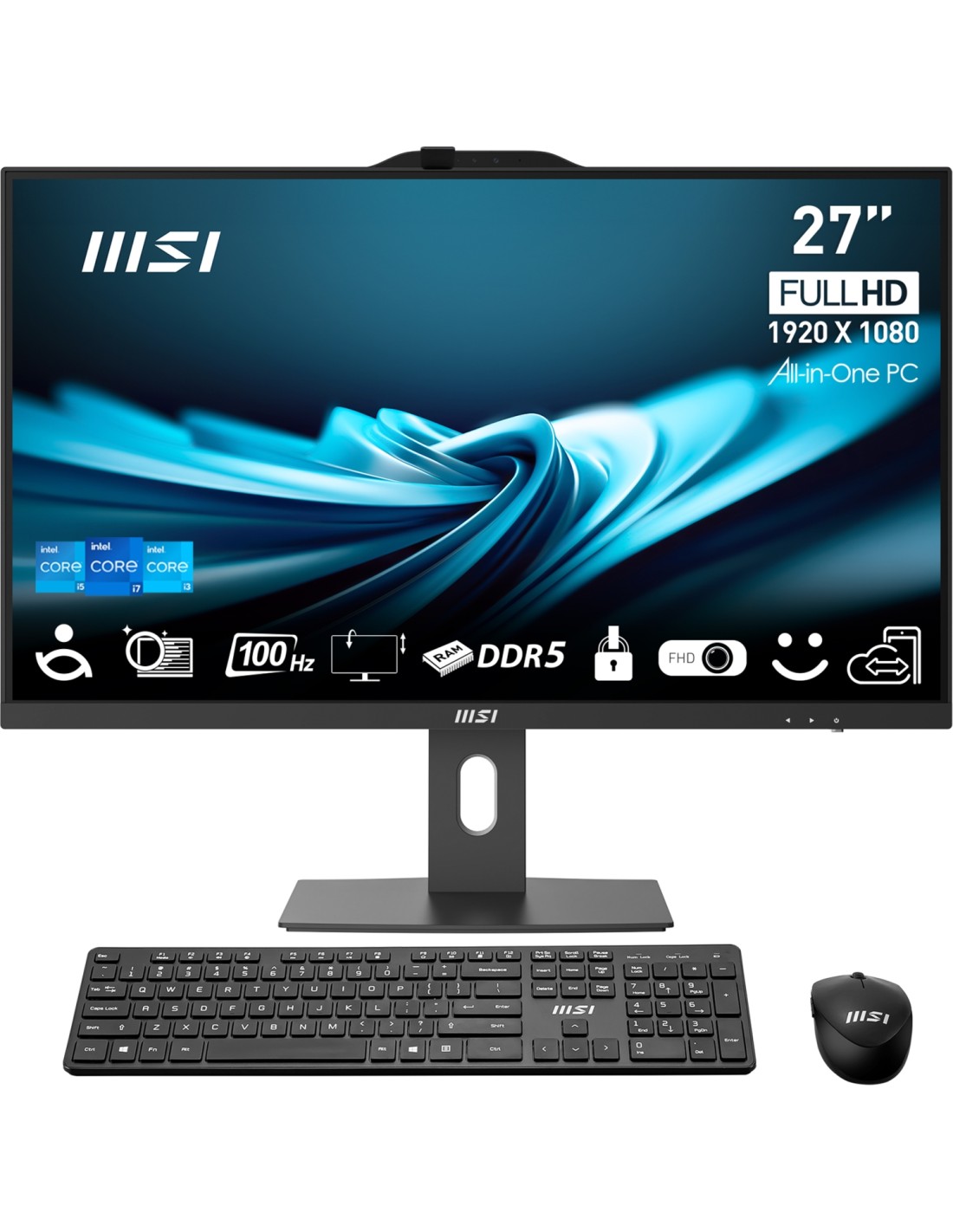 MSI Pro AP272P 14M-484ES All-in-One PC Intel® Core? i5 i5-14400 68,6 cm (27") 1920 x 1080 Pixeles PC todo en uno 16 GB DDR5-SDRA