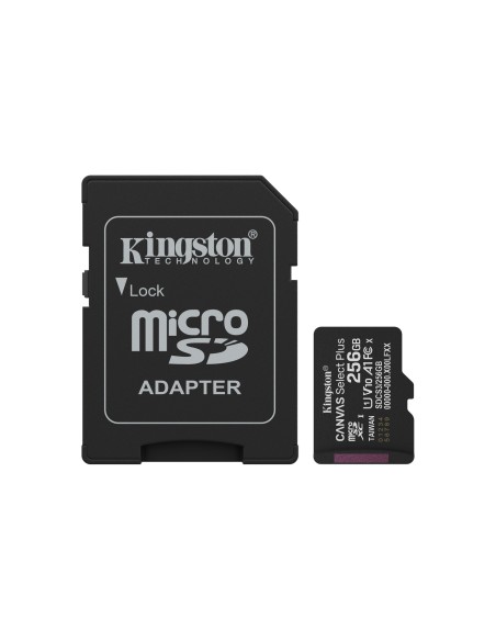 Kingston Technology 256GB microSDXC Canvas Select Plus Gen3 150MB/s A1 (Incluye adaptador de SD)