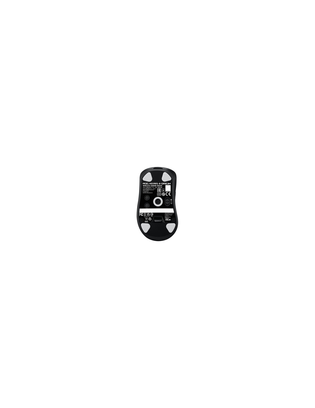 ASUS ROG Keris II Origin BLK ratón Juego mano derecha RF Wireless + Bluetooth + USB Type-A Óptico 42000 DPI