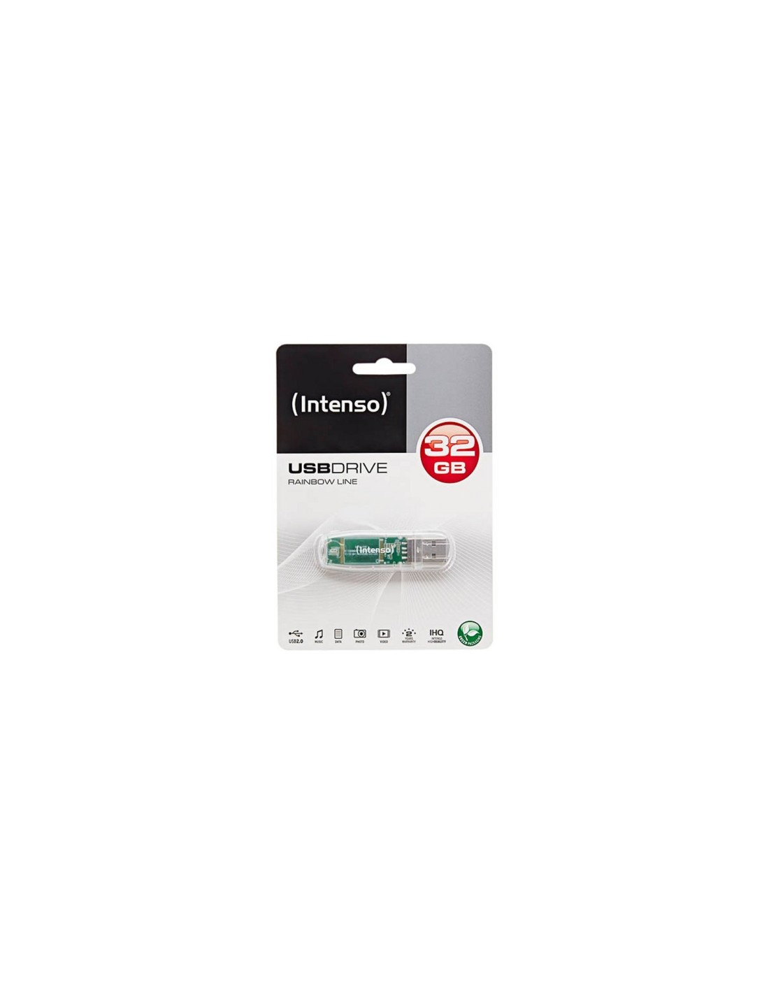 MEMORIA USB 2.0 INTENSO RAINBOW LINE 32GB TRANSPARENTE 3502480