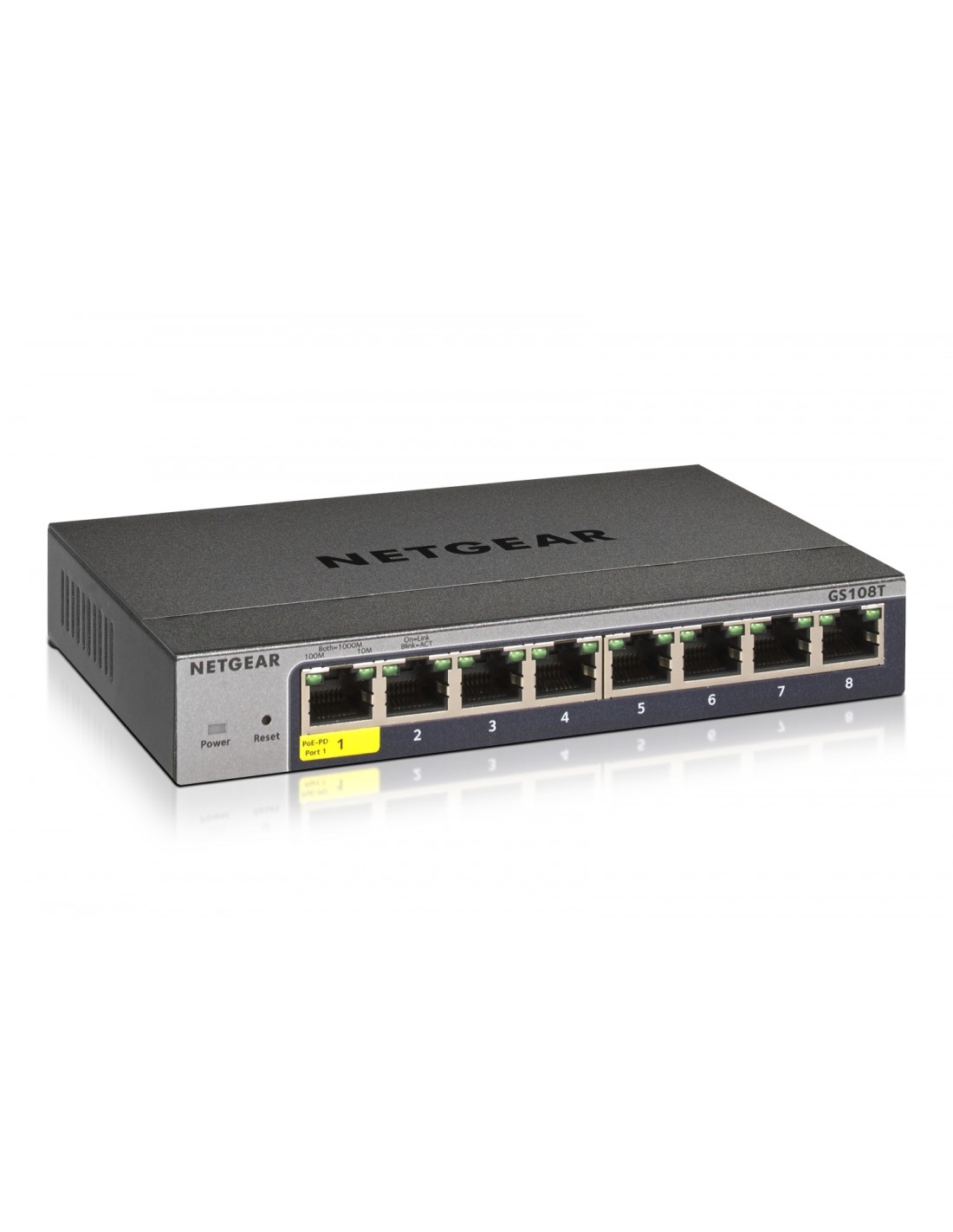 Netgear GS108Tv3 Gestionado L2 Gigabit Ethernet (10/100/1000) Gris