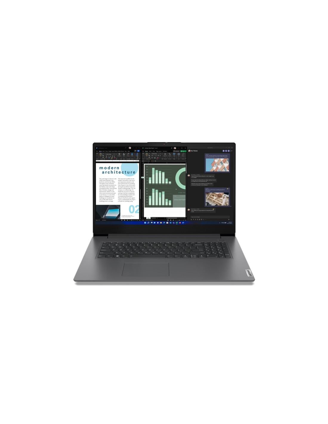 Lenovo V17 G4 IRU Intel® Core? i5 i5-13420H Portátil 43,9 cm (17.3") Full HD 16 GB DDR4-SDRAM 512 GB SSD Wi-Fi 6 (802.11ax) Wind