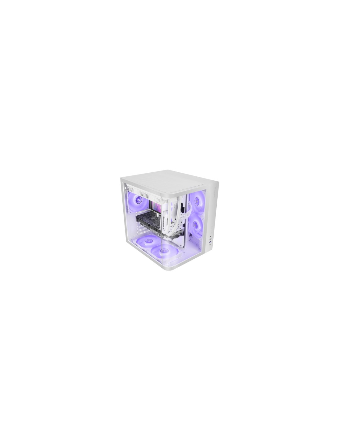 Mars Gaming MC-CURVW Midi Tower Negro, Blanco