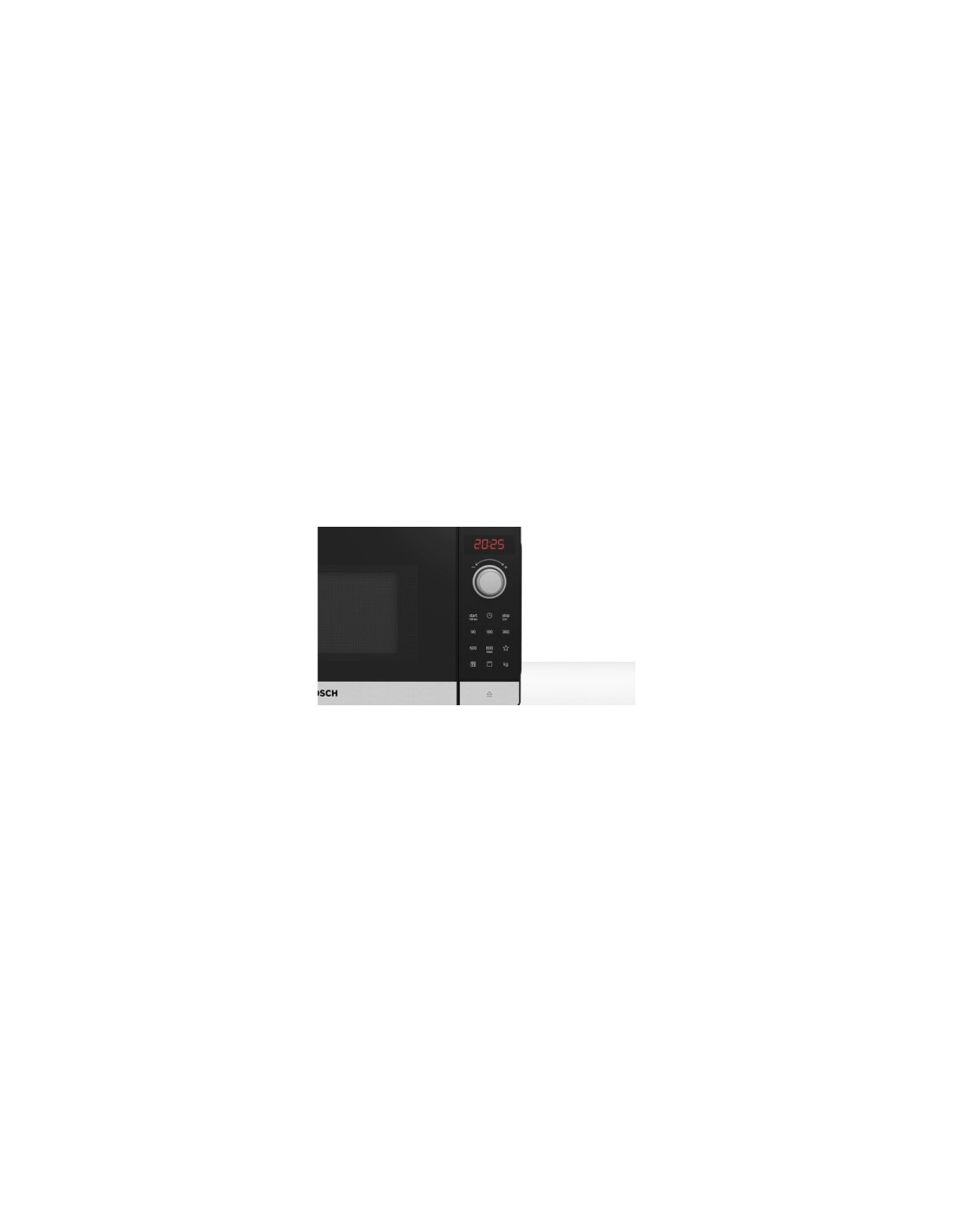 Bosch Serie 2 FEL023MS2 microondas Negro, Acero inoxidable Solo microondas Encimera 20 L 800 W