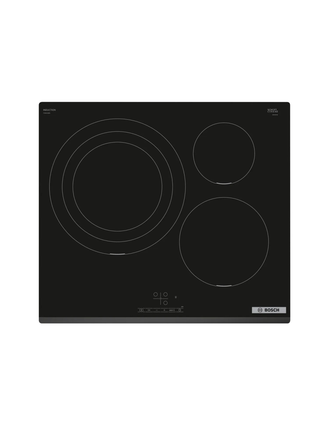 Bosch Serie 4 PID631BB5E hobs Negro Integrado 59.2 cm Con placa de inducción 3 zona(s)