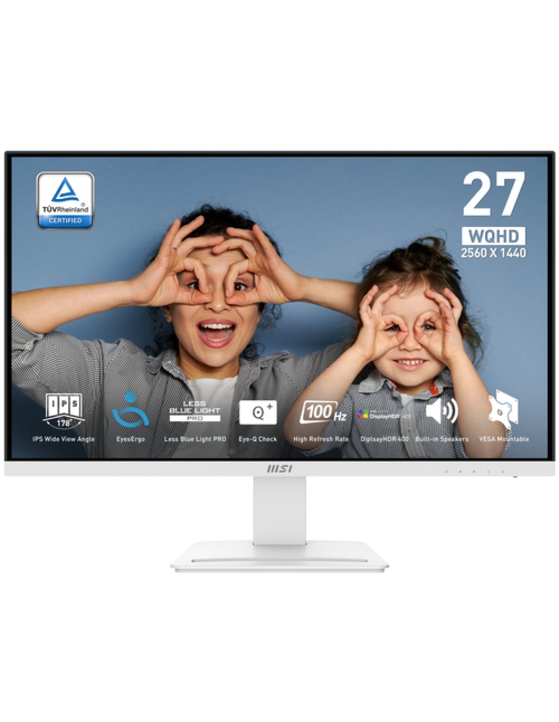 MSI Pro MP273QW E2 pantalla para PC 68,6 cm (27") 2560 x 1440 Pixeles Wide Quad HD Blanco